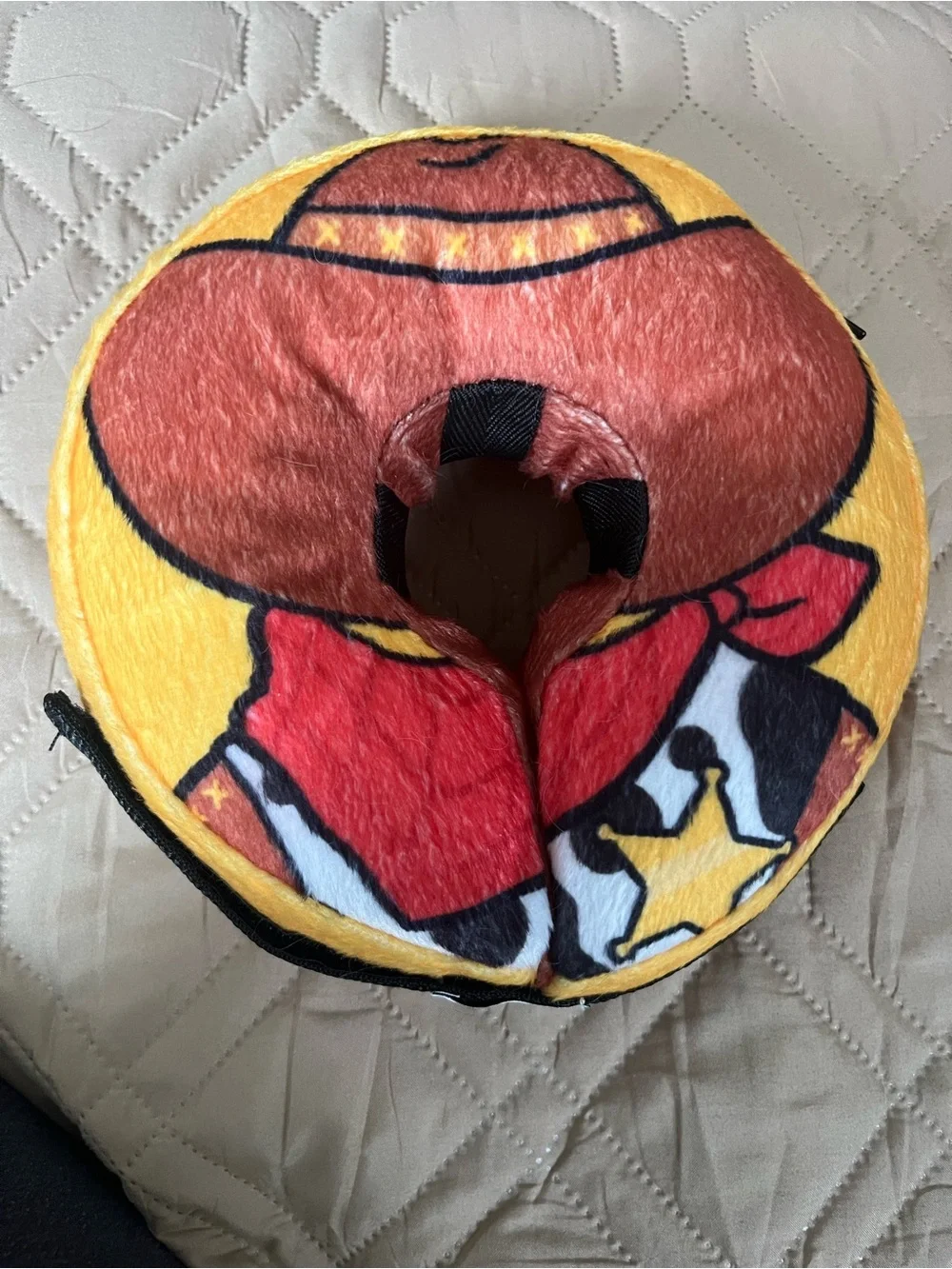 Kids Plush Cowboy Hat Neck Pillow - Yellow & Red